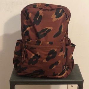 Madewell - (Re)sourced Backpack in Painted Leopard, in Stained Mahogany Multi